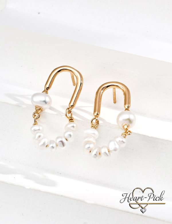 S925 Silver Fashion Natural Pearl Earrings